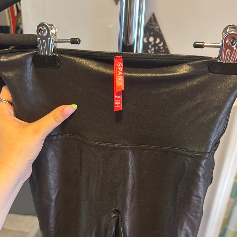SPANX Shiny Black Leggings